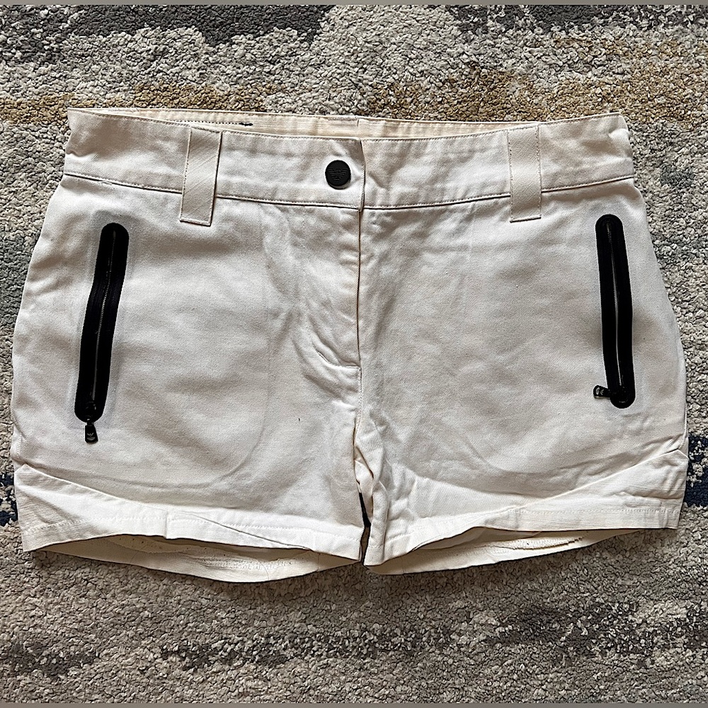 Emporio Armani EA7 White/Navy Jean Shorts
